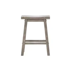 Sale Kirklands Home Storm Sonoma Saddle Counter Stools, Set of 2 Gray