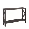Outlet Kirklands Home Stormy Gray X Side Frame Console Table