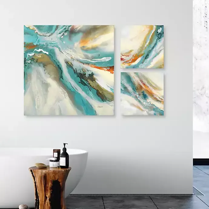 Clearance Kirklands Home Striations I, II & III Canvas Art Prints, Set of 3 Blue