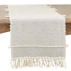 Clearance Kirklands Home Striped Chunky Fringe Table Runner