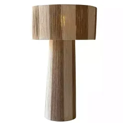 Best Kirklands Home Striped Natural Jute Table Lamp Brown