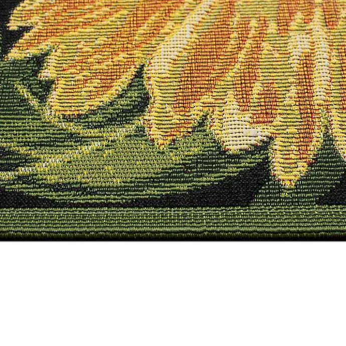 Discount Kirklands Home Sunflower Blossoms Indoor/Outdoor Rug, 3x4