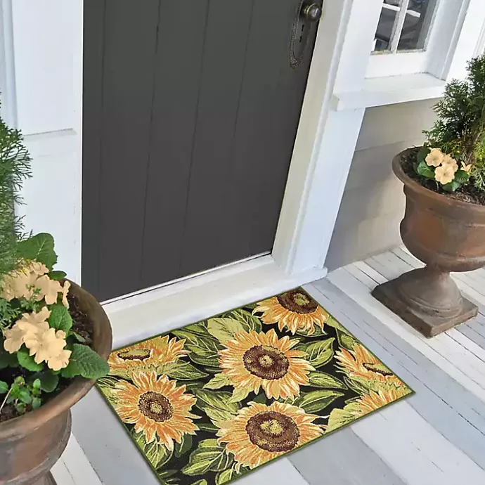 Discount Kirklands Home Sunflower Blossoms Indoor/Outdoor Rug, 3x4