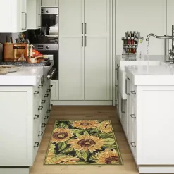 Discount Kirklands Home Sunflower Blossoms Indoor/Outdoor Rug, 3x4