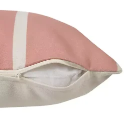 Kirklands Home Sunset Pink Double Stripe Outdoor Pillow