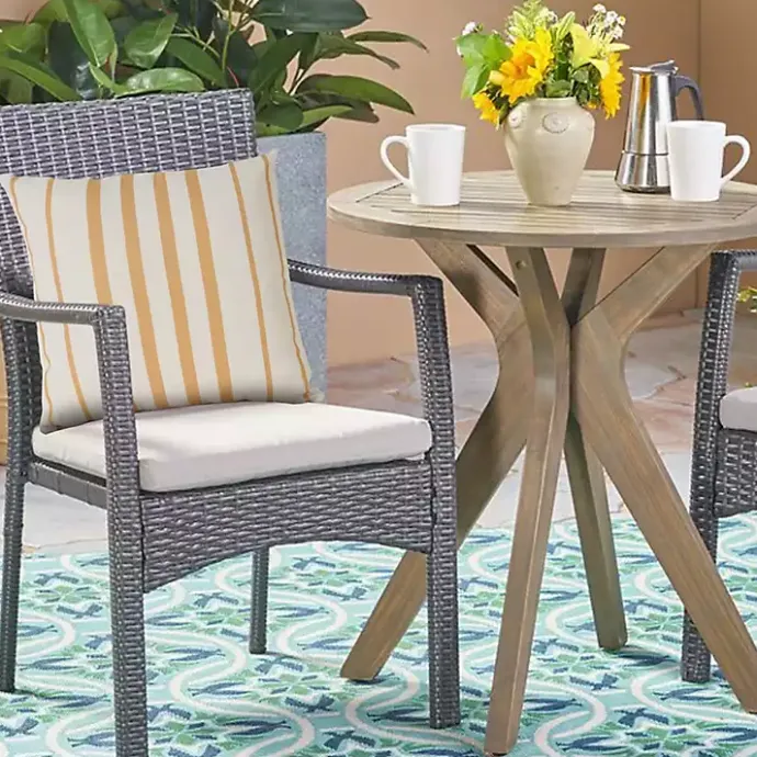 Online Kirklands Home Sunshine Geometric Stripes Outdoor Pillow