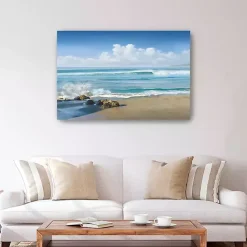 Clearance Kirklands Home Sweeping Blue Canvas Art Print, 48x32 in.