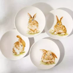 Online Kirklands Home Sweet Bunny Salad Plates, Set of 4