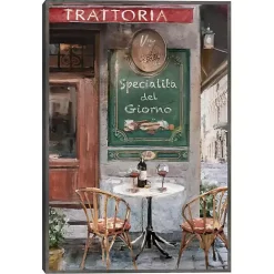 Clearance Kirklands Home Table for Two Framed Canvas Art Print
