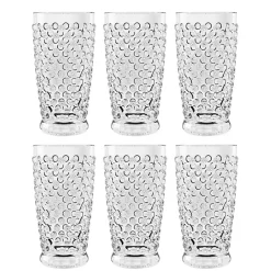 Discount Kirklands Home Tall Embossed Acrylic Tumblers, Set of 6 Clear