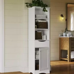 Online Kirklands Home Tall Open Shelves Cabinet White