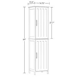 Online Kirklands Home Tall Wood 2-Door Storage Cabinet White