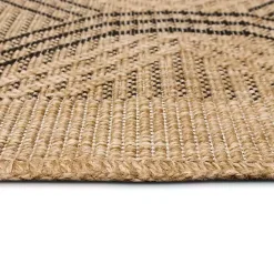 New Kirklands Home Tan & Black Diamonds Indoor/Outdoor Area Rug, 5x7