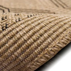 New Kirklands Home Tan & Black Diamonds Indoor/Outdoor Area Rug, 5x7