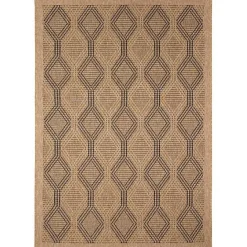 Clearance Kirklands Home Tan & Black Diamonds Indoor/Outdoor Area Rug, 7x9