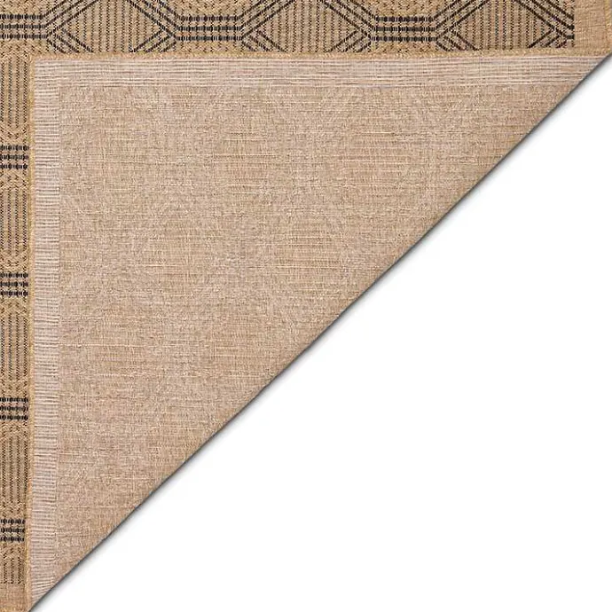 Clearance Kirklands Home Tan & Black Diamonds Indoor/Outdoor Area Rug, 7x9