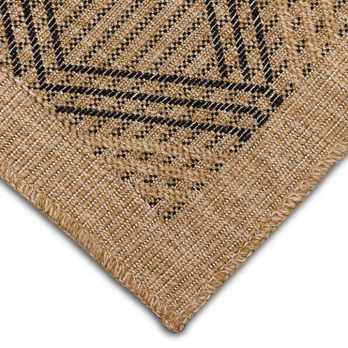 Clearance Kirklands Home Tan & Black Diamonds Indoor/Outdoor Area Rug, 7x9