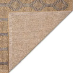 Kirklands Home Tan & Navy Diamonds Indoor/Outdoor Area Rug, 5x7
