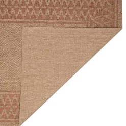 Discount Kirklands Home Tan & Orange Zig Zag Indoor/Outdoor Area Rug, 5x7
