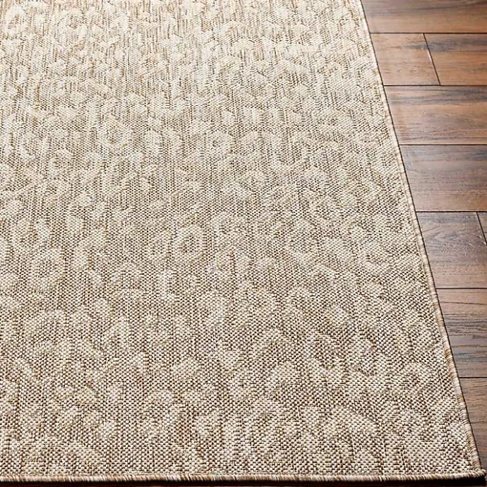 Kirklands Home Tan Amur Outdoor Rug, 5x7