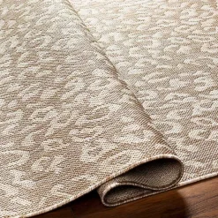 New Kirklands Home Tan Amur Outdoor Rug, 6x9