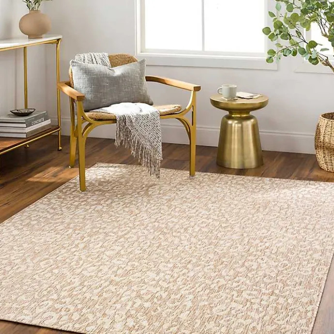 Kirklands Home Tan Amur Outdoor Rug, 7x10