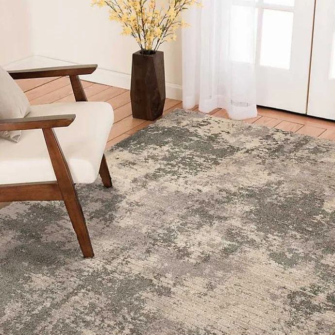 Hot Kirklands Home and Black Abstract Livs Area Rug, 5x7 Tan