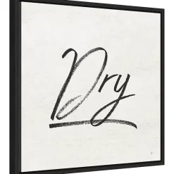 Discount Kirklands Home Tan and Black Dry Laundry Framed Wall Plaque