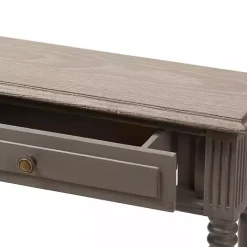 Hot Kirklands Home Tan and Gray Ornate Ball Turned Console Table