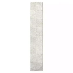 Clearance Kirklands Home Tan and White Diamond Table Runner, 90 in.