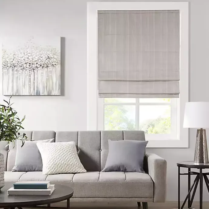 Kirklands Home Basketweave Cordless Roman Shade, 27 in. Tan