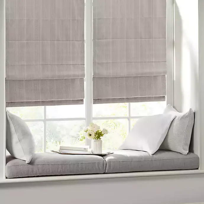 Clearance Kirklands Home Basketweave Cordless Roman Shade, 33 in. Tan