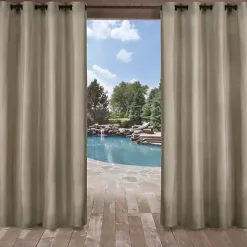 Hot Kirklands Home Biscayne Outdoor Curtain Panel Set, 120 in. Tan