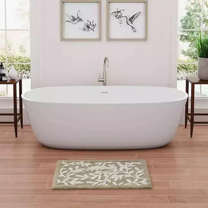 Online Kirklands Home Tan Botanical Cotton Bath Mat, 34 in.