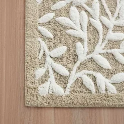 Clearance Kirklands Home Tan Botanical Cotton Bath Mat, 60 in.