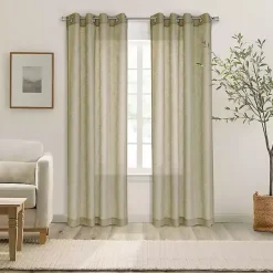 Outlet Kirklands Home Boucle Sheer Single Curtain Panel, 84 in. Tan