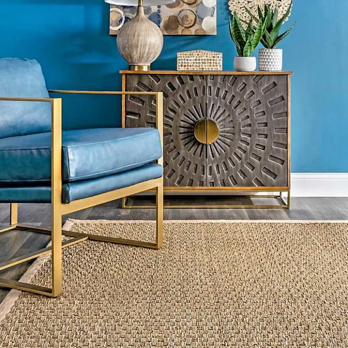 Online Kirklands Home Checker Weave Seagrass Area Rug, 5x8 Tan