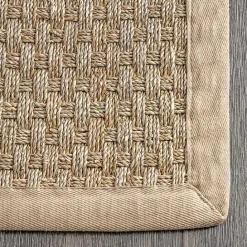 Online Kirklands Home Checker Weave Seagrass Area Rug, 5x8 Tan