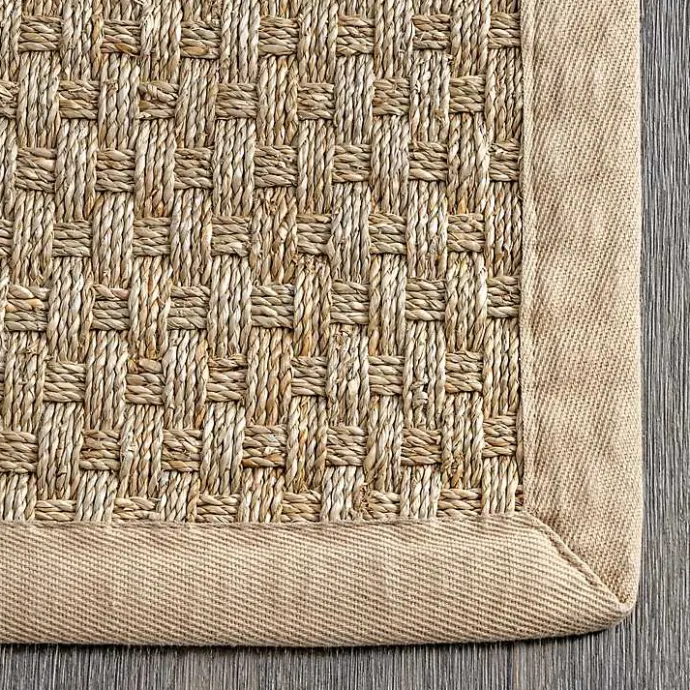 Online Kirklands Home Checker Weave Seagrass Area Rug, 5x8 Tan