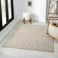 Sale Kirklands Home Chevron Indoor/Outdoor Area Rug, 5x7 Tan
