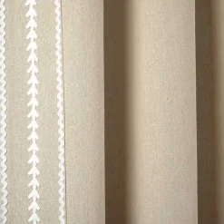 Sale Kirklands Home Embroidered Ric Rac Curtain Panel, 84 in. Tan