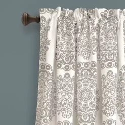 Clearance Kirklands Home Evie Medallion Curtain Panel Set, 95 in. Tan