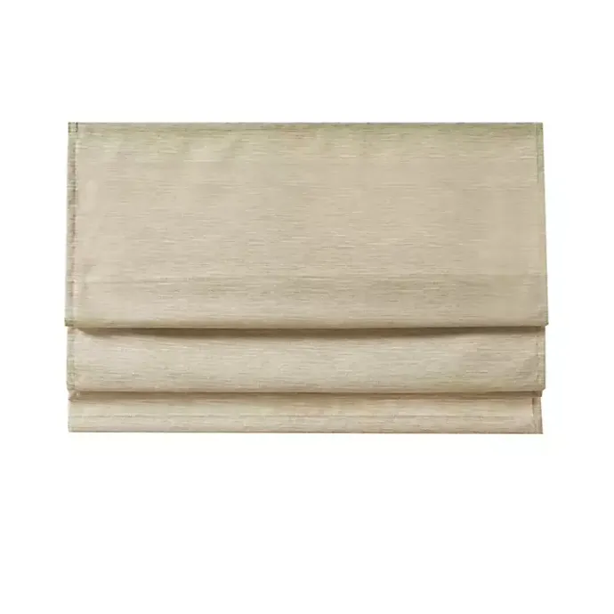 Clearance Kirklands Home Faux Silk Room Darkening Roman Shade, 27 in. Tan