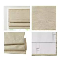 New Kirklands Home Faux Silk Room Darkening Roman Shade, 35 in. Tan