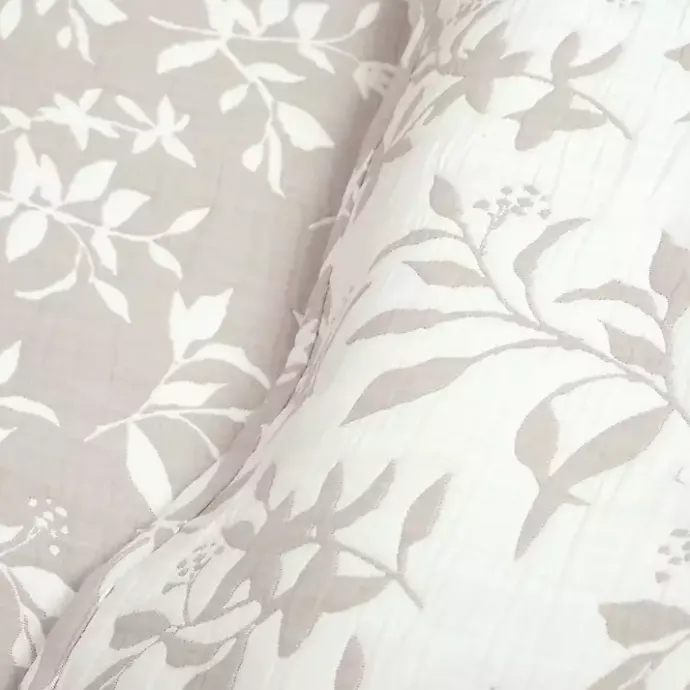 New Kirklands Home Tan Floral Reversible 3-pc. King Quilt Set