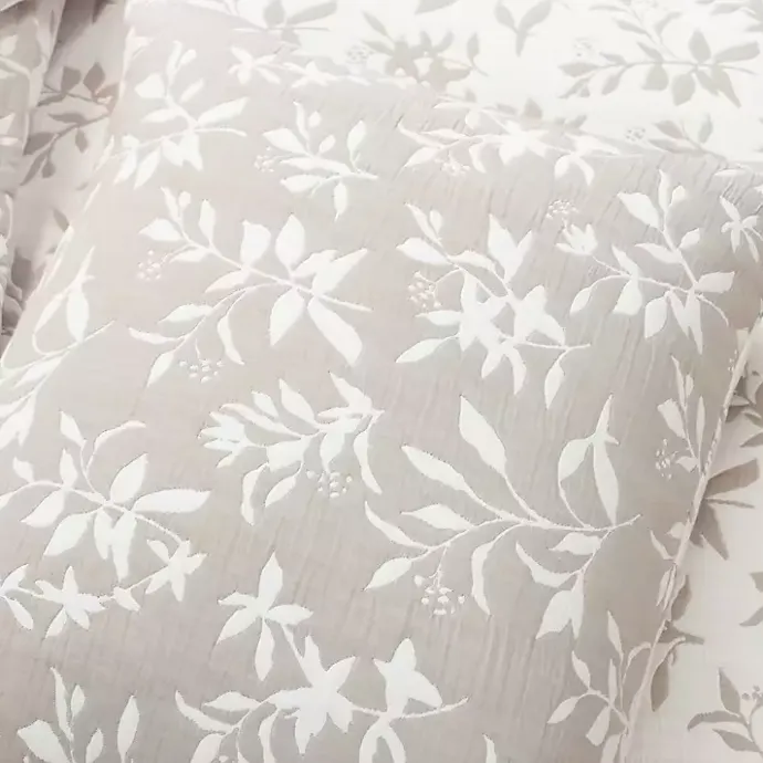 New Kirklands Home Tan Floral Reversible 3-pc. King Quilt Set