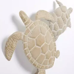 Outlet Kirklands Home Metal Sea Turtles Wall Plaque Tan