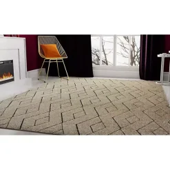 Online Kirklands Home Modern Chevron Area Rug, 5x7 Tan