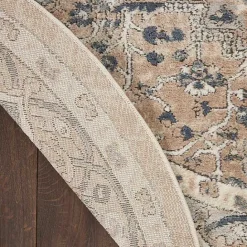 Hot Kirklands Home Tan Navaro Medallion Round Area Rug, 5 ft.