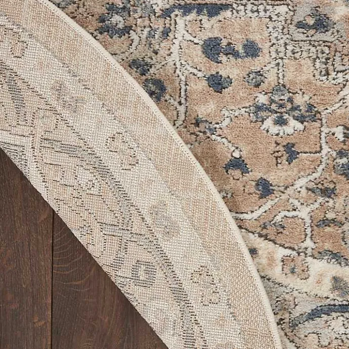 Hot Kirklands Home Tan Navaro Medallion Round Area Rug, 5 ft.